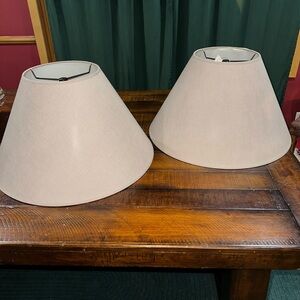 Set of 2 Pottery Barn Taupe Lamp Shade